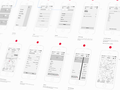 Wireframe app iphone mesto sketch ui ux wireframe