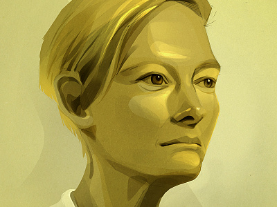 Tilda Swinton illustration photoshop portrait tilda swinton