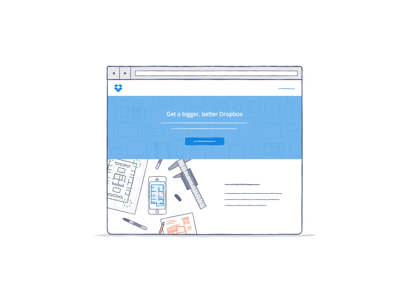 A Bigger, Better Dropbox color design devices dropbox illustration persona pro