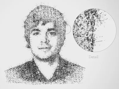 Typographic portrait portrait procedural typography