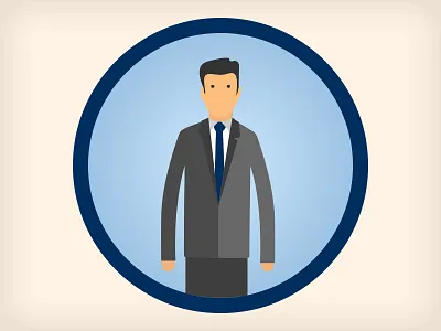 Character development business businessman character corporate finance illustration man modern sharp suit tie work in progress