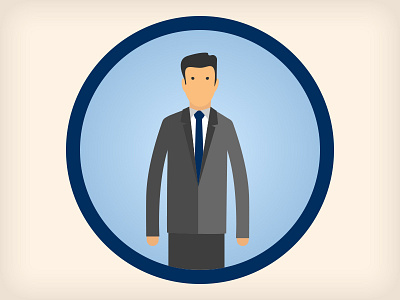 Character development business businessman character corporate finance illustration man modern sharp suit tie work in progress