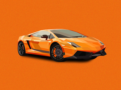 Gallardo gallardo illustrator low poly orange