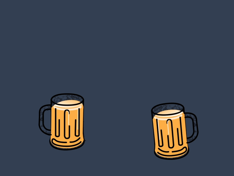 CHEERS!!!!! 2d after effects animated beer celebrate cheers gif motion graphics pint