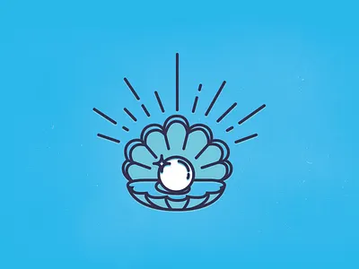Amazing Outcomes amazing outcomes flat icon illustration line icon pearl pearl in shell shell shinny vector