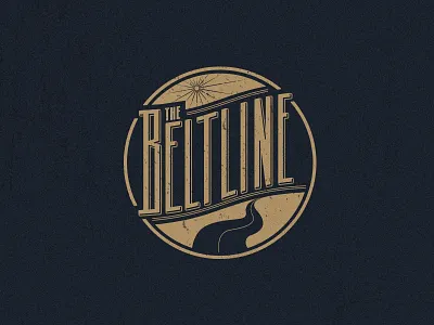 The Beltline atlanta badge beltline dark distressed green illustration nature park path trees