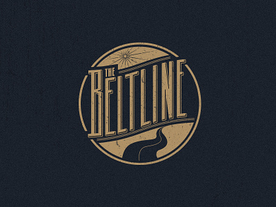 The Beltline atlanta badge beltline dark distressed green illustration nature park path trees