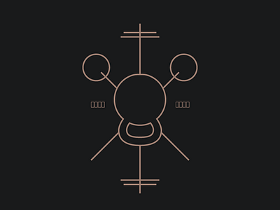 Thread Illustration badge crest illustration line minimal shirt simple