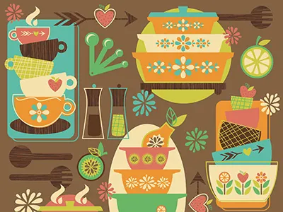 1. Assignment icons kitchen retro