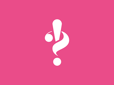 Hello Dribbble! branding debut interrobang logo minimal simple