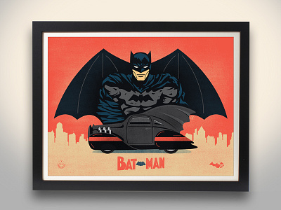 Batman75 75 batman batmobile classic comicbook comics dc illustration retro vector