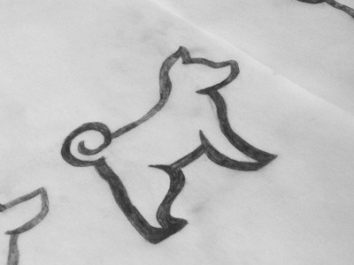 Shiba Icon dog icon logo mark puppy sketch