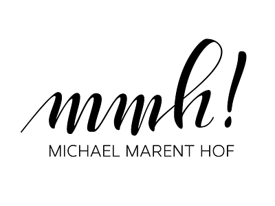 Michael Marent Hof Logo black calligraphy contrast custom type elegant hand lettering honey irregular logo packaging typography white