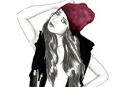 Street Fashion beauty drawing fashion fashion illustration ink sketch watercolor