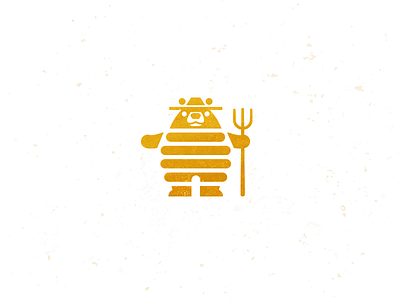 Honey Bear bear bee hive bruner design honey icon illustration logo mike