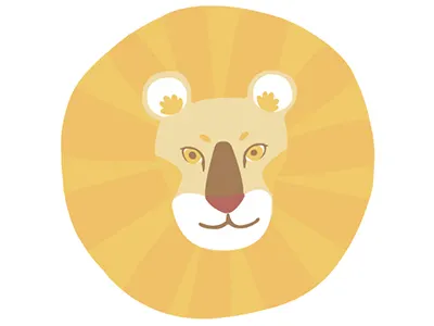 Lion Head Nursery Illustration animal childrens illustration digital illustration lion