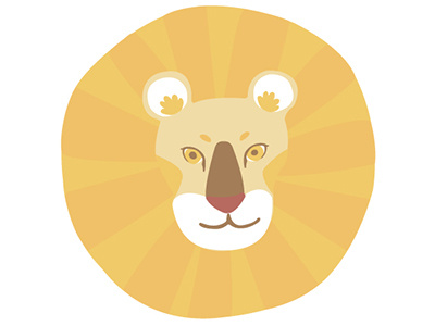 Lion Head Nursery Illustration animal childrens illustration digital illustration lion