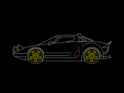 Stratos car cars illustration lancia line drawing race car rally simple stratos vector