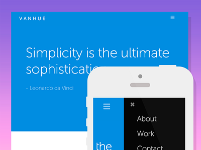 My portfolio site - vanhue.com portfolio responsive