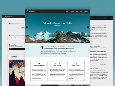 National theme ui web design wordpress