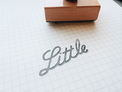 Little Stamp identity rubber script stamp