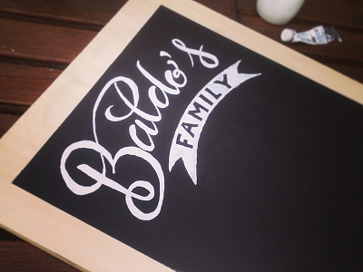 Lavagna Baldoz brush calligraphy chalkboard handmade type