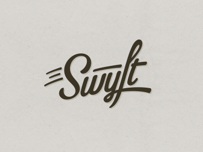 Swyft branding logo minimal script script font swyft