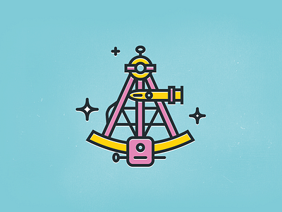 Sexytant icon flat icon illustration line icon sextant