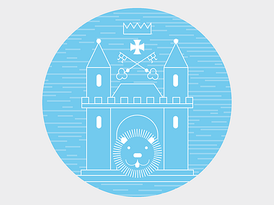 Riga castle coat of arms crown key lion riga