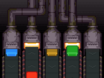 Factory ios game mockup pixel art