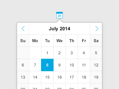 Date picker application ui