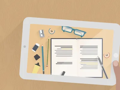 Virtual Education education glasses ipad notebook pencil virtual wood