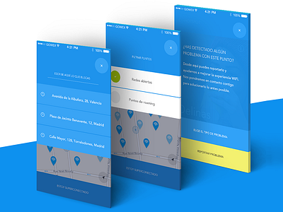 iPhone App - WiFi connect app filters ios iphone map modal search ui ux visual design wifi