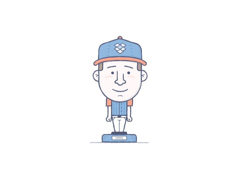 Dropbobble animation bobblehead color dropbox illustration sports