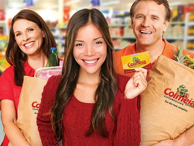 Supermarket Art Direction card food red supermarket