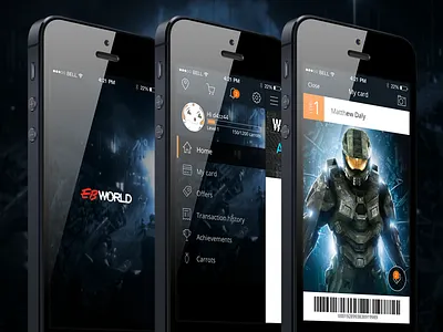 EB Games loyalty project teaser app card digital games gaming halo ios iphone loyalty