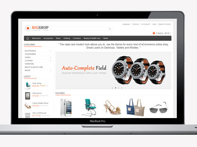Bigshop Multi-Purpose Theme and Template clean ecommerce html template multi purpose online store opencart theme responsive shop template