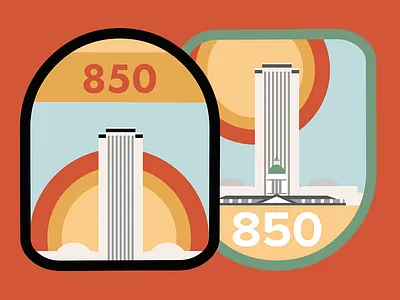 850 Patch 850 flat florida patch retro sticker tallahasee