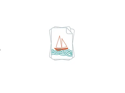 Picture icon boat clean gallery icon image minimal ocean picture simple
