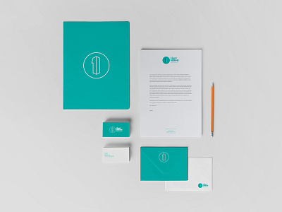 First U Stationary Concept branding design icon logo stationary