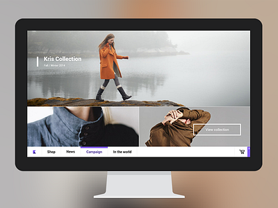 Kris E-Commerce Template blog corporate ecommerce fashion flat hezytheme kris psd shop store template ui