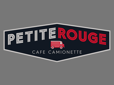 Petite Rouge Coffee Truck Option 3 coffee food truck illustration logo new orleans typography