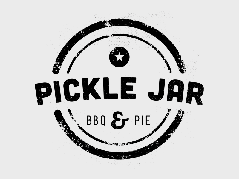 Pickle Jar barbecue bbq branding logo