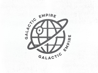 The Galatic Empire dark side deathstar design empire galaxy logo badge starwars vector