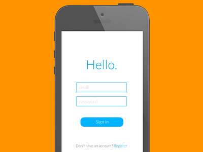 Sketch - Sign in screen ios iphone iphone5s log in sign in sign up