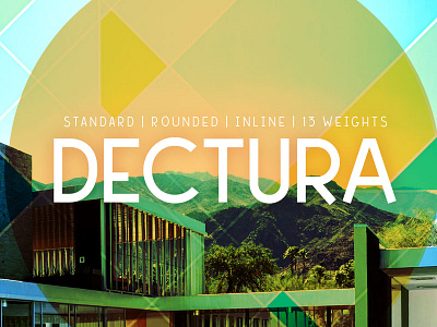 Dectura Typeface geometric midcentury retro typeface