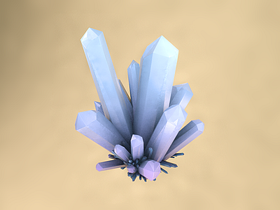 Crystals 3d c4d crystal gems lighting low poly rock