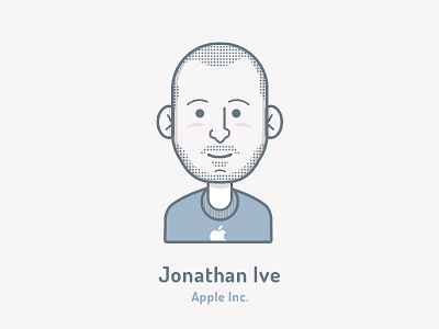 Jony Ive apple blue face gray illustration ive jonathan jony memoji sir