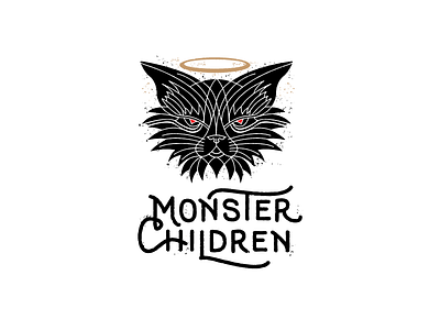 Monster Children - The Good Cat cat hand lettering illustration lettering monster