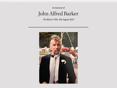 John Alfred Barker design web